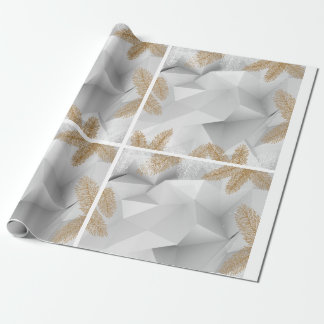 Festive White och Golden Wrapping Papper Presentpapper