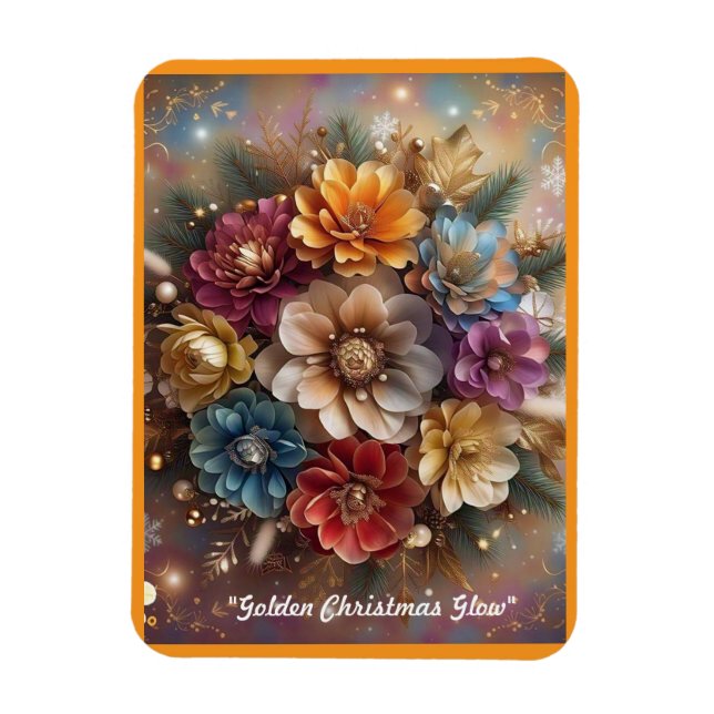 "Festive Winter Blooms" Magnet (Vertikal)