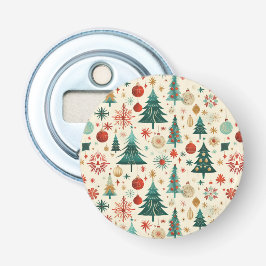 Festive Winter Helgdagar Mönster Flasköppnare