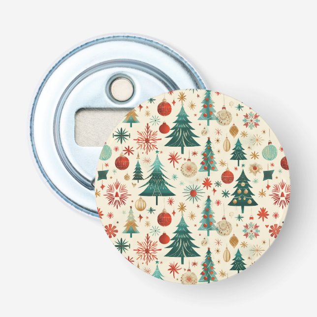 Festive Winter Helgdagar Mönster Flasköppnare (Framsidan)