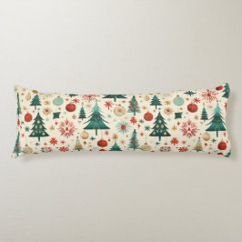 Festive Winter Helgdagar Mönster Kroppskudde