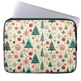 Festive Winter Helgdagar Mönster Laptop Fodral