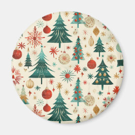 Festive Winter Helgdagar Mönster Magnet