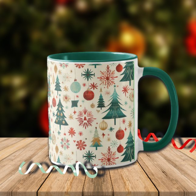 Festive Winter Helgdagar Mönster Mugg (Skapare uppladdad)