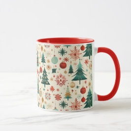 Festive Winter Helgdagar Mönster Mugg