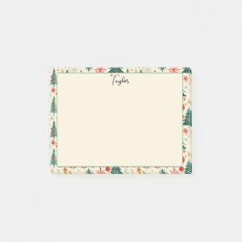 Festive Winter Helgdagar Mönster Post-it Block