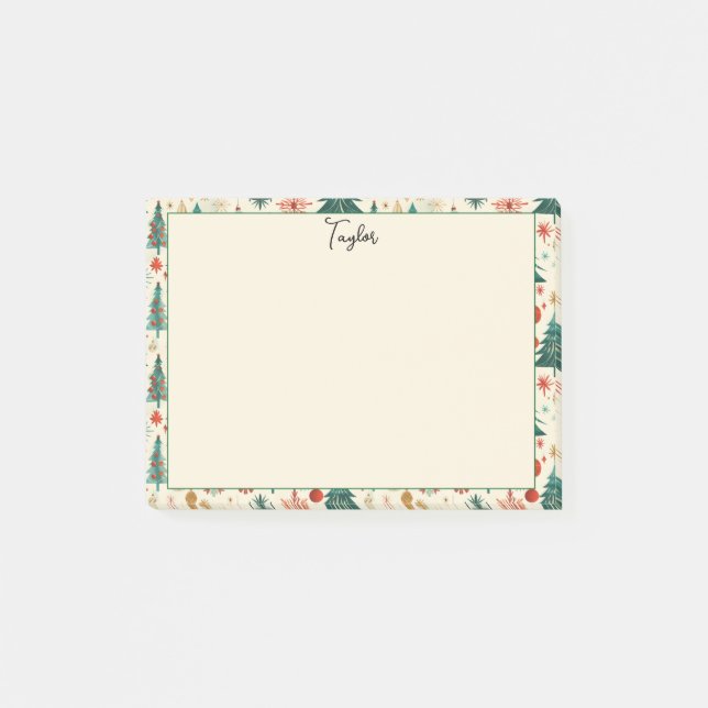 Festive Winter Helgdagar Mönster Post-it Block (Framsida)