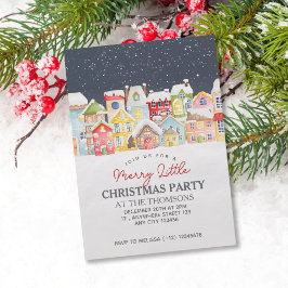 Festive Winter House Twilight Himmel jul i Snö Inbjudningar