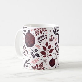 Festive Winter Red and Black jul Kaffemugg