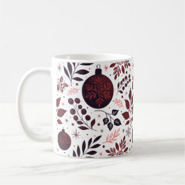 Festive Winter Red and Black jul Kaffemugg