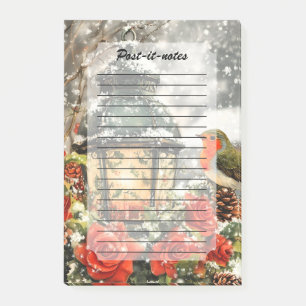Festive Winter Wonderland Scene Post-it Block