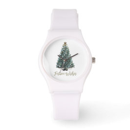 Festive Wishes. Christmas tree design Armbandsur