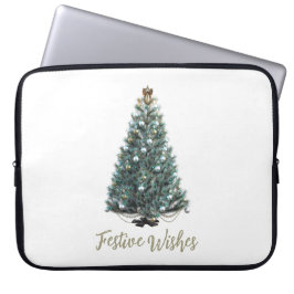 Festive Wishes. Christmas tree design Laptop Fodral