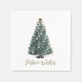 Festive Wishes. Christmas tree design Pappersservett