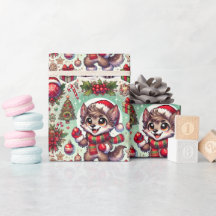 Festive Wolfman Wrapping Papper