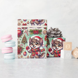 Festive Wolfman Wrapping Papper Presentpapper