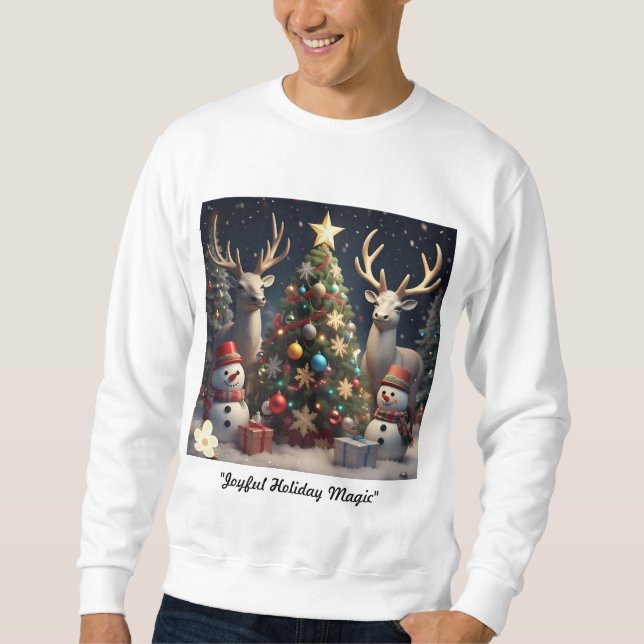 "Festive Wonderland" Lång Ärmad Tröja (Framsida)