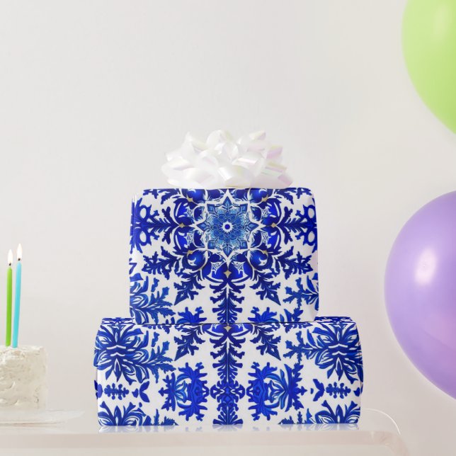 Festive Wrap Wonderland 'Royal Blue' Presentpapper (Festgåvor)