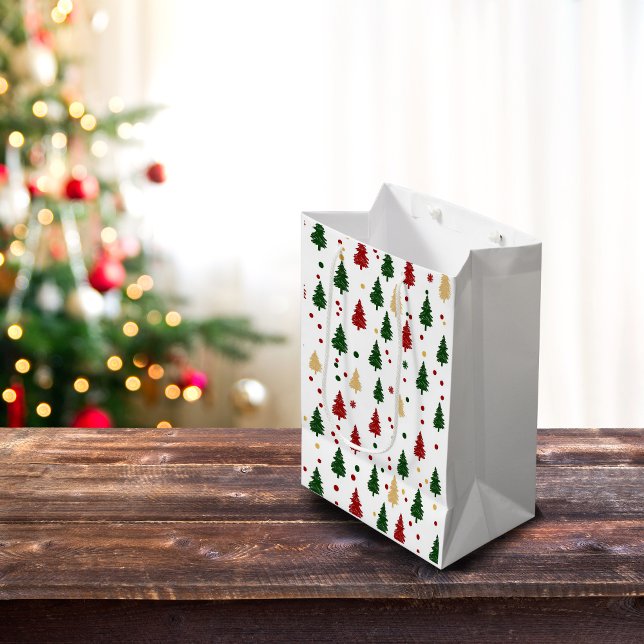 Festive Xmas Tree Pattern Red, Green & Gold (Skapare uppladdad)