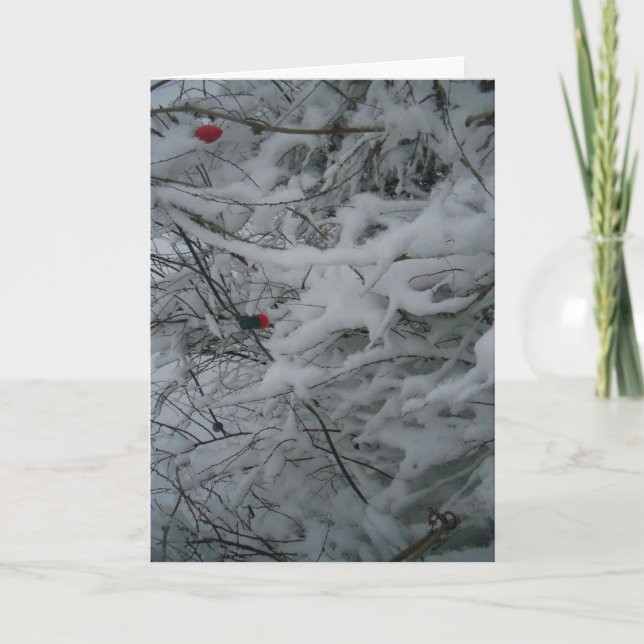 "Festivt Fluffad" Julkort Kort (Framsida)