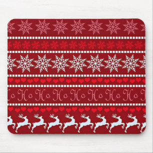 Festivt jul snöflinga mönster musmatta