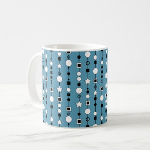 Festivt mönster med pärlor och smyckesstjärna kaffemugg