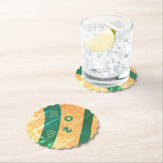 FESTIVT pappert underlägg i SUNSET STRIPPAD Papper