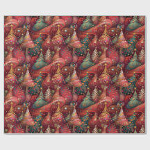 Festliche Christbäume in üppigen Farben und Gold