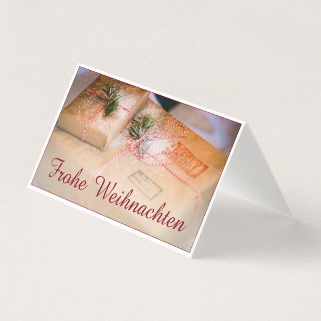 Festliche Geschenke als Weihnachtsmotiv Kort (Framsida)