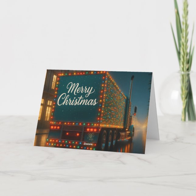  Festlicher Weihnachts-LKW mit Lichtern Tack Kort (Baksida)