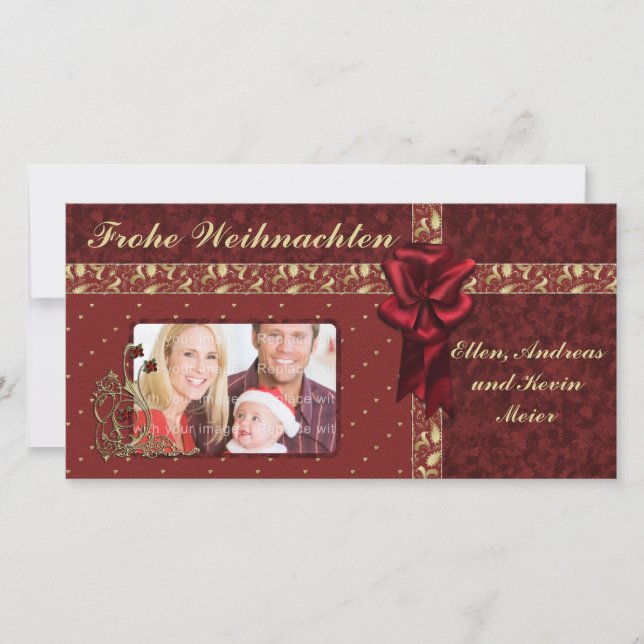 Festliches Weihnachts design Julkort (Framsida)