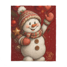 Festliches Weihnachtsmotiv auf rotem Hintergrund