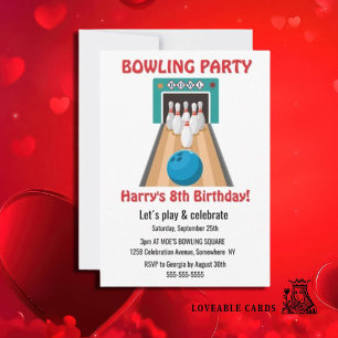 Festlig Bowling Inbjudan