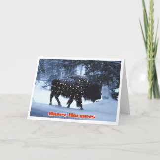 Festlig buffel helgkort