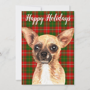 Festlig Chihuahua Hund Anpassad Julkort