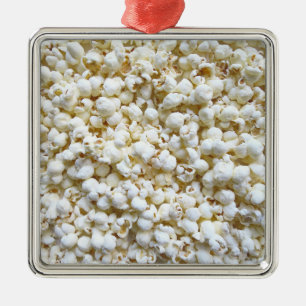 Festlig dekor för Popcornstrukturfotografi Julgransprydnad Metall