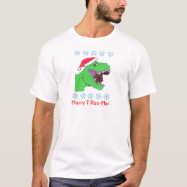 Festlig Dinosaur "glad för T-Rex-Mas" jul Tee