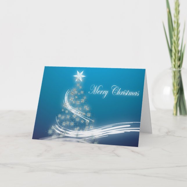 festlig elegant julaftonevergreenjulgran helgkort (Framsida)