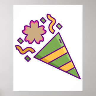 Festlig firande ikon vektor poster