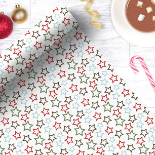 Festlig flerstjärnig julstjärna presentpapper