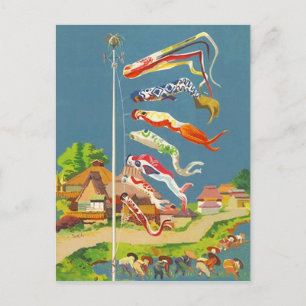 FESTLIG FÖR WINDSOCKS~ FÖR JAPAN KOINOBORI VYKORT
