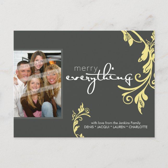 FESTLIG FOTOVYKORT:: djärv vine 1L Helg Vykort (Framsida)