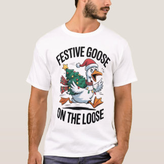 Festlig gås på lösa Humoristisk gås T Shirt