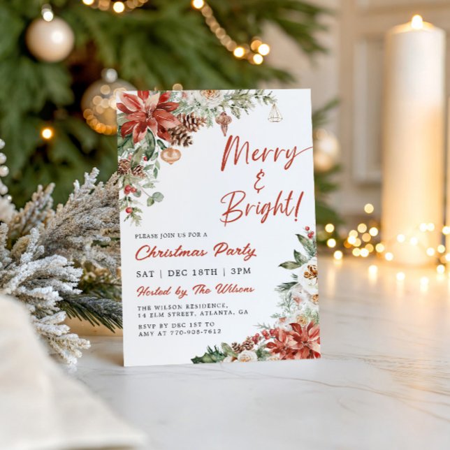 Festlig Glad och Ljusstark Julfest Inbjudningar (Skapare uppladdad)