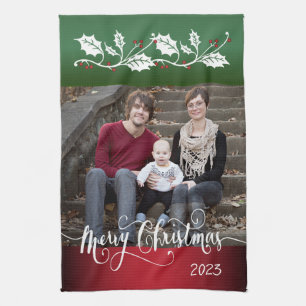 Festlig god jul med DIY-fotoet Kökshandduk