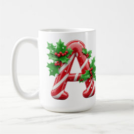 Festlig godisstav bokstav kaffemugg