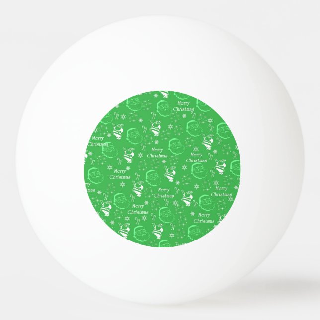Festlig grön Jolly pappa jul Pingisboll (Baksidan)
