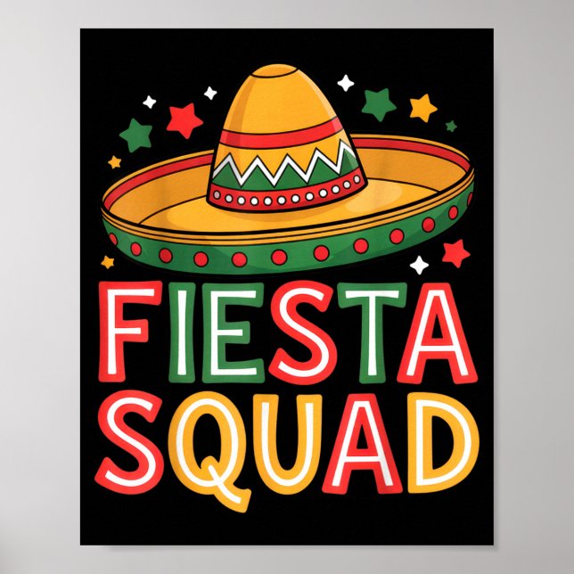 Festlig grupp cinco de mayo rolig latinsk musikfes poster (Framsidan)