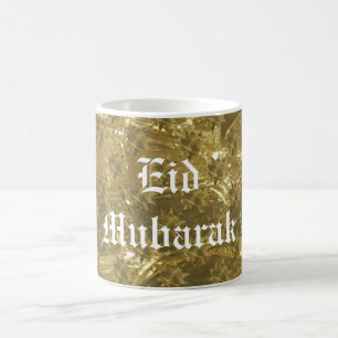 Festlig guld- mugg för stjärnaEid Mubarak kaffe