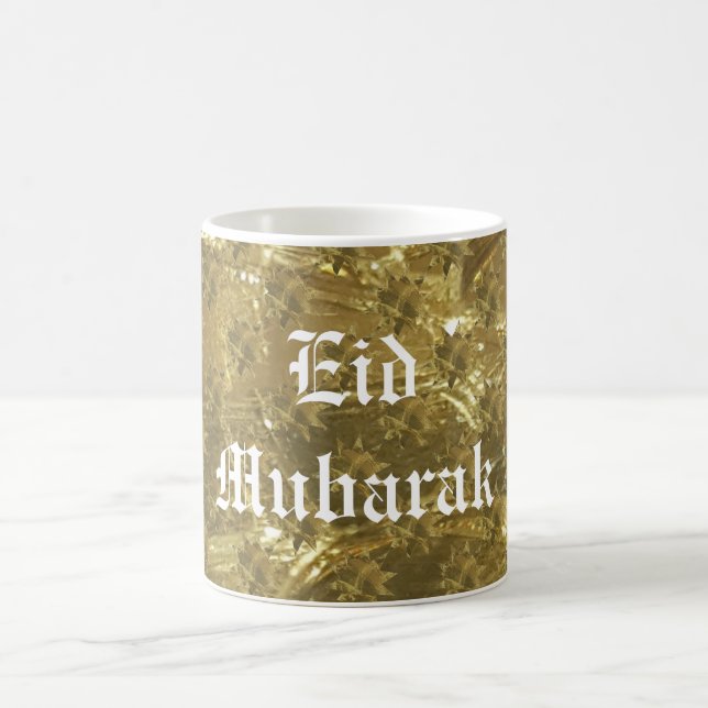 Festlig guld- mugg för stjärnaEid Mubarak kaffe (Center)